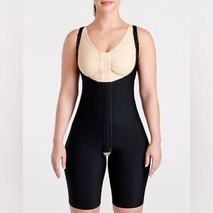 Marena Recovery Compression Bodysuit BBL Thigh Length Black Size 3XL